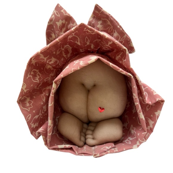 Vintage Panty Hose Witch Doll Plush Broom Halloween Fanny Staffed Toy Handmade - Picture 2 of 9